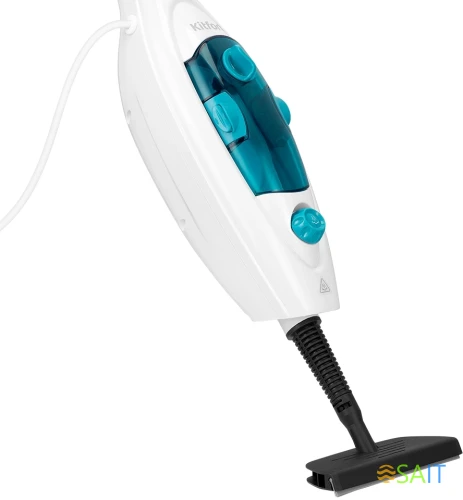 Швабра паровая Kitfort КТ-3908 1300Вт белый/бирюзовый