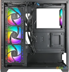 Корпус Azza Neptune черный без БП ATX 5x120mm 2x140mm 2xUSB2.0 1xUSB3.0 audio bott PSU
