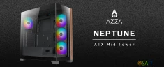 Корпус Azza Neptune черный без БП ATX 5x120mm 2x140mm 2xUSB2.0 1xUSB3.0 audio bott PSU