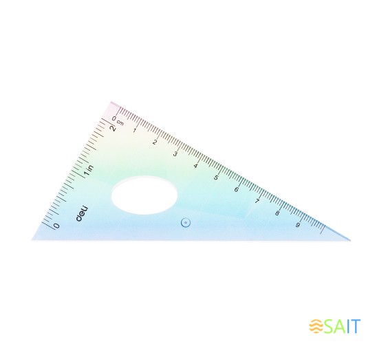 Набор линеек Deli EH652 пластик дл.15см ассорти компл.:лин 15см/2 угольн/трансп пластиковый пакет с европодв.