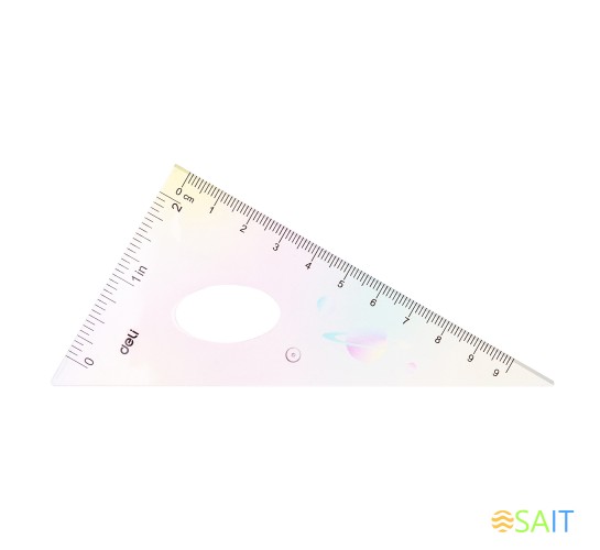 Набор линеек Deli EH652 пластик дл.15см ассорти компл.:лин 15см/2 угольн/трансп пластиковый пакет с европодв.