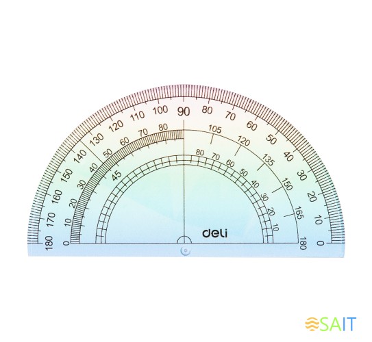 Набор линеек Deli EH652 пластик дл.15см ассорти компл.:лин 15см/2 угольн/трансп пластиковый пакет с европодв.