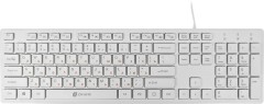 Клавиатура Оклик 500M белый USB slim Multimedia (1061586) кабель 1.5м
