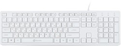 Клавиатура Оклик 500M белый USB slim Multimedia (1061586) кабель 1.5м