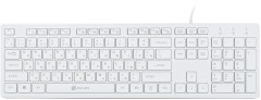 Клавиатура Оклик 500M белый USB slim Multimedia (1061586) кабель 1.5м