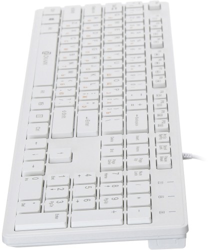 Клавиатура Оклик 500M белый USB slim Multimedia (1061586) кабель 1.5м