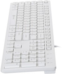 Клавиатура Оклик 500M белый USB slim Multimedia (1061586) кабель 1.5м