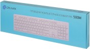 Клавиатура Оклик 500M белый USB slim Multimedia (1061586) кабель 1.5м