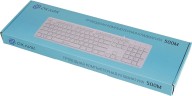 Клавиатура Оклик 500M белый USB slim Multimedia (1061586) кабель 1.5м