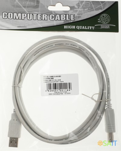 Кабель Ningbo USB A(m) USB B(m) 1.8м (USB2.0-AM-BM)