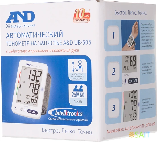 Тонометр запястный A&D UB-505