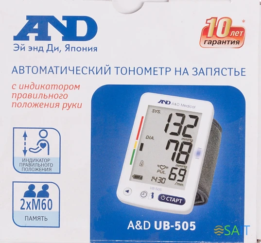 Тонометр запястный A&D UB-505
