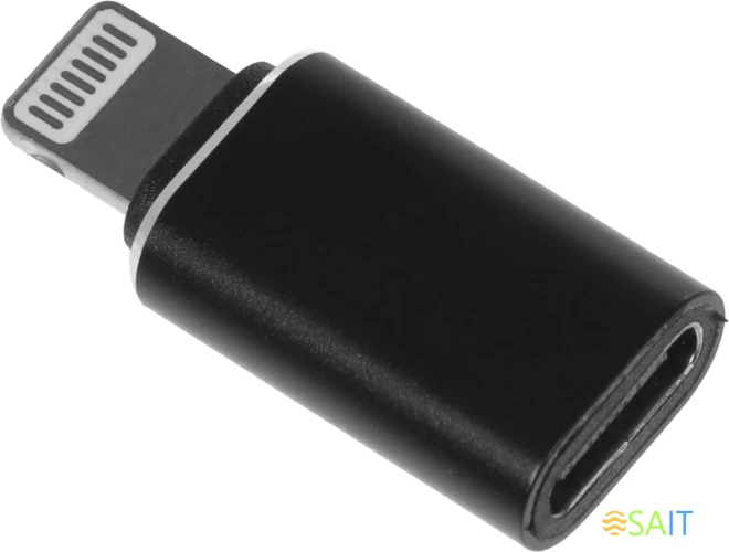 Переходник Buro BU-LIGHT-TYPEC(F) Lightning (m)-USB Type-C (F) черный