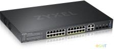 Коммутатор Zyxel GS2220-28HP-EU0101F (L2) 24x1Гбит/с 4xКомбо(1000BASE-T/SFP) 24PoE+ 375W управляемый