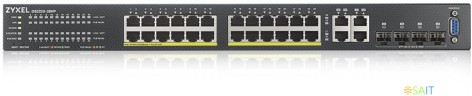 Коммутатор Zyxel GS2220-28HP-EU0101F (L2) 24x1Гбит/с 4xКомбо(1000BASE-T/SFP) 24PoE+ 375W управляемый