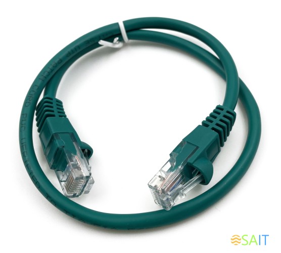 Патч-корд Buro UTP 4 пары cat.5E CCA molded 0.5м зеленый RJ-45 (m)-RJ-45 (m) (UTP-5E-0,5M-GR)