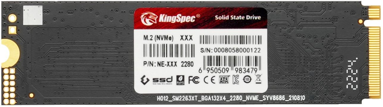 Накопитель SSD Kingspec PCIe 3.0 x4 2TB NE-2TB M.2 2280