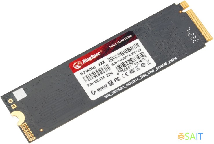 Накопитель SSD Kingspec PCIe 3.0 x4 2TB NE-2TB M.2 2280
