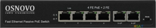 Коммутатор Osnovo SW-20600/A(80W) 80W неуправляемый