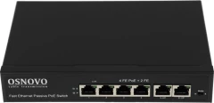 Коммутатор Osnovo SW-20600/A(80W) (L2) 6x100Мбит/с 80W неуправляемый