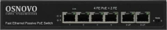 Коммутатор Osnovo SW-20600/A(80W) (L2) 6x100Мбит/с 80W неуправляемый