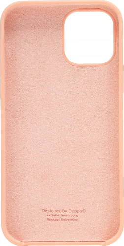 Чехол (клип-кейс) Deppa для Apple iPhone 12/12 Pro Liquid Silicone розовый (87712)