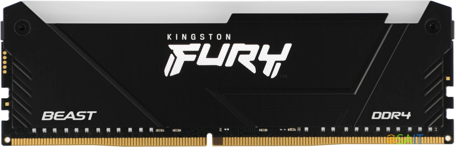 Память DDR4 16GB 3200MHz Kingston KF432C16BB12A/16 Fury Beast RGB RTL Gaming PC4-25600 CL16 DIMM 288-pin 1.35В dual rank с радиатором Ret