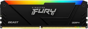 Память DDR4 16GB 3200MHz Kingston KF432C16BB12A/16 Fury Beast RGB RTL Gaming PC4-25600 CL16 DIMM 288-pin 1.35В dual rank с радиатором Ret