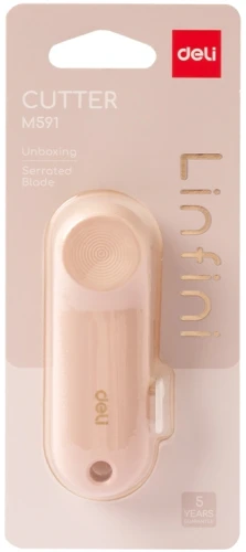 Нож канцелярский Deli EM591 розовый