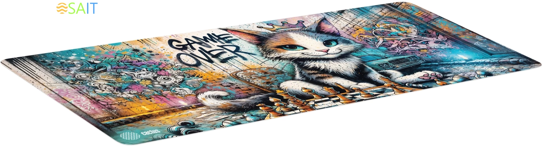 Коврик для мыши Cactus Game Over 900x400x4мм (CS-MP-COR01XXL)