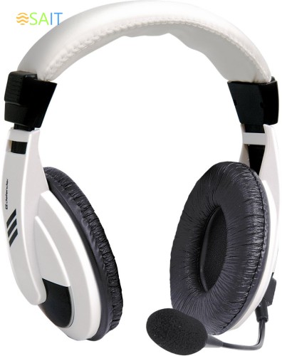Наушники с микрофоном Defender Gryphon HN-750 белый/черный 2м накладные оголовье (63747)