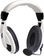 Наушники с микрофоном Defender Gryphon HN-750 белый/черный 2м накладные оголовье (63747)