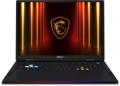 Ноутбук MSI Raider 18 HX AI A2XWIG-204RU Core Ultra 9 285HX 64Gb SSD4Tb NVIDIA GeForce RTX5080 16Gb 18" IPS UHD+ (3840x2400) Windows 11 Home black WiFi BT Cam (9S7-182462-204)