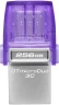 Флеш Диск Kingston 256Gb DataTraveler microDuo 3C DTDUO3CG3/256GB USB3.0 фиолетовый