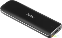 Накопитель SSD Netac USB-C 500Gb NT01ZX-500G-32BK ZX 1.8" черный