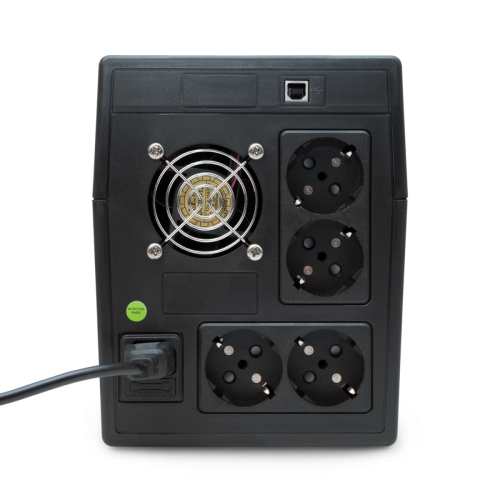 ИБП POWERMAN Back Pro 2000 PLUS, линейно-интерактивный, 2000ВА, 1200Вт, 4 евророзетки с резервным питанием, USB, батарея 12В 9Ач 2 шт., 380мм х 101мм х142мм, 11.5 кг. Powerman Back Pro 2000 Plus
