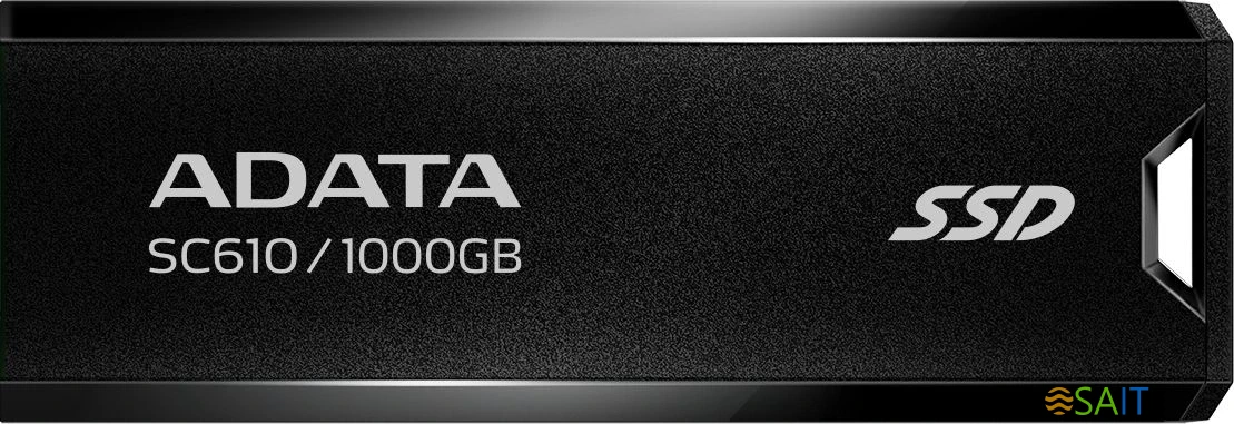Накопитель SSD A-Data USB 3.1 1TB SC610-1000G-CBK/RD SC610 1.8" черный