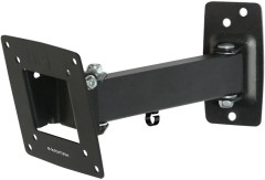 Кронштейн для телевизора Kromax OPTIMA-103 черный 10"-28" макс.25кг настенный поворотно-выдвижной и наклонный
