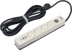 Сетевой фильтр-удлинитель PowerCom SP-01 USB2A1CW 3.0M