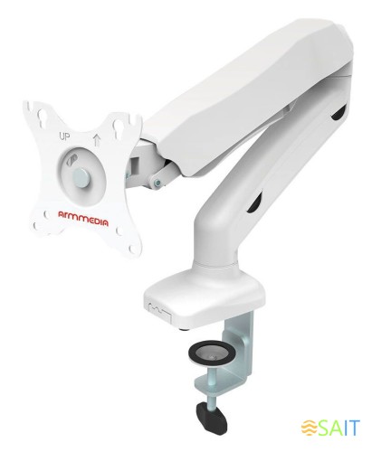 Кронштейн для мониторов Arm Media LCD-T21w белый 15"-32" макс.6.5кг настольный поворот и наклон верт.перемещ.