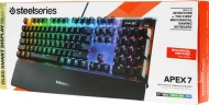 Клавиатура Steelseries Apex 7 Red Switch Ru механическая черный USB Multimedia for gamer LED (подставка для запястий) (64642)