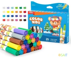 Фломастеры Deli EC155-24 пулевидный пиш. наконечник 24цв. коробка с европодвесом