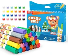 Фломастеры Deli EC155-24 пулевидный пиш. наконечник 24цв. коробка с европодвесом