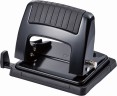 Дырокол Kw-Trio 09165BLACK макс.:20лист. металл черный отв.:2 с линейкой