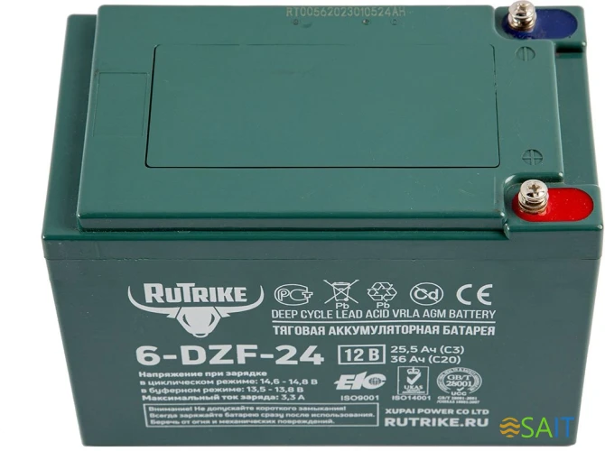Батарея для ИБП Rutrike 6-DZF-24 12В 24Ач