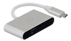 Устройство чтения карт памяти USB Type-C Digma CR-C2501-S серебристый