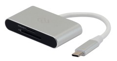 Устройство чтения карт памяти USB Type-C Digma CR-C2501-S серебристый