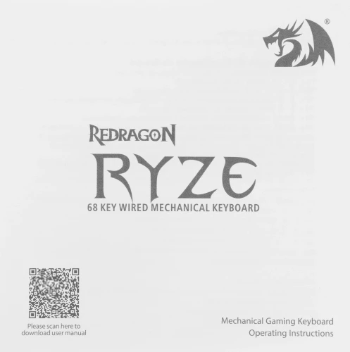 Клавиатура Redragon Ryze механическая черный USB for gamer LED (72603) кабель 1.8м
