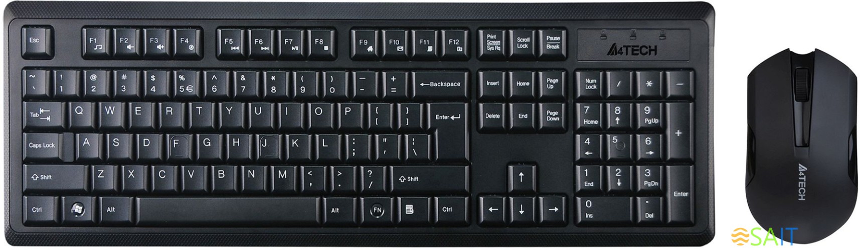 Клавиатура + мышь A4Tech V-Track 4200N клав:черный мышь:черный USB беспроводная Multimedia