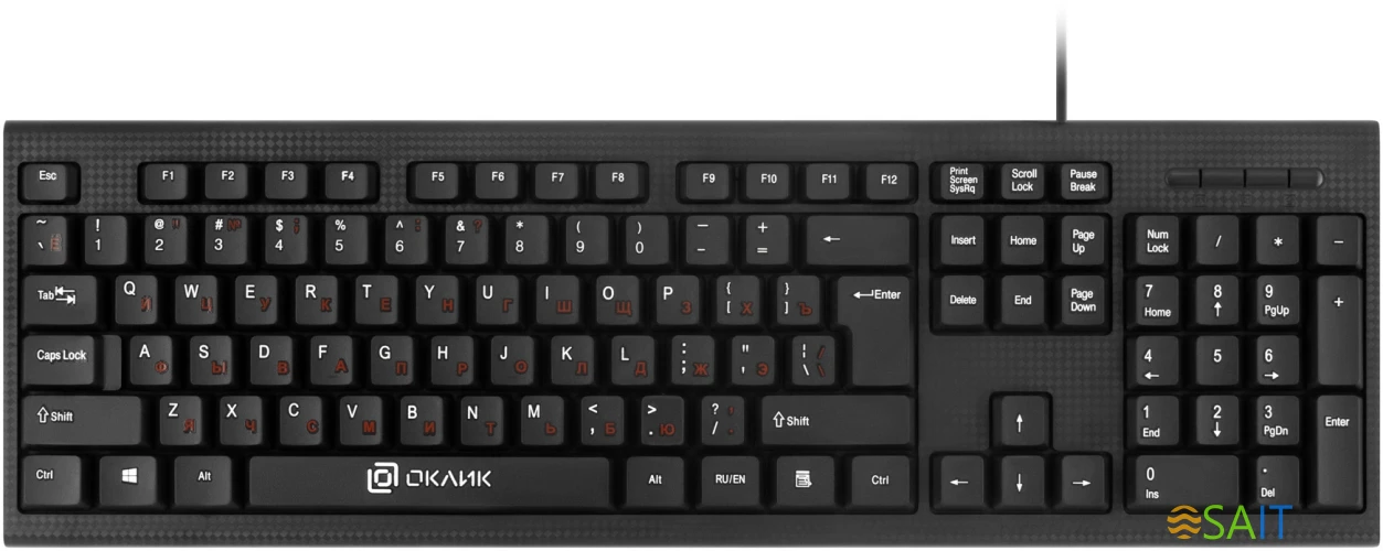 Клавиатура + мышь Оклик 620M клав:черный мышь:черный USB (475652)